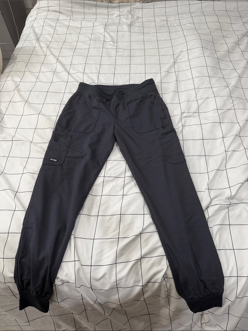 Women's Charcoal Grey Jogger Scrubs- greys anatomy